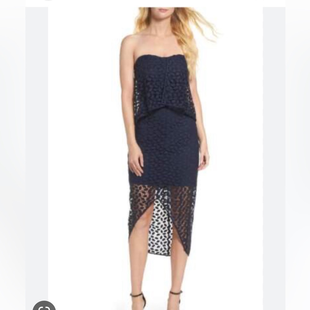 Chelsea28 navy blue strapless dress from Nordstrom - size 14 (fits like 12) EUC